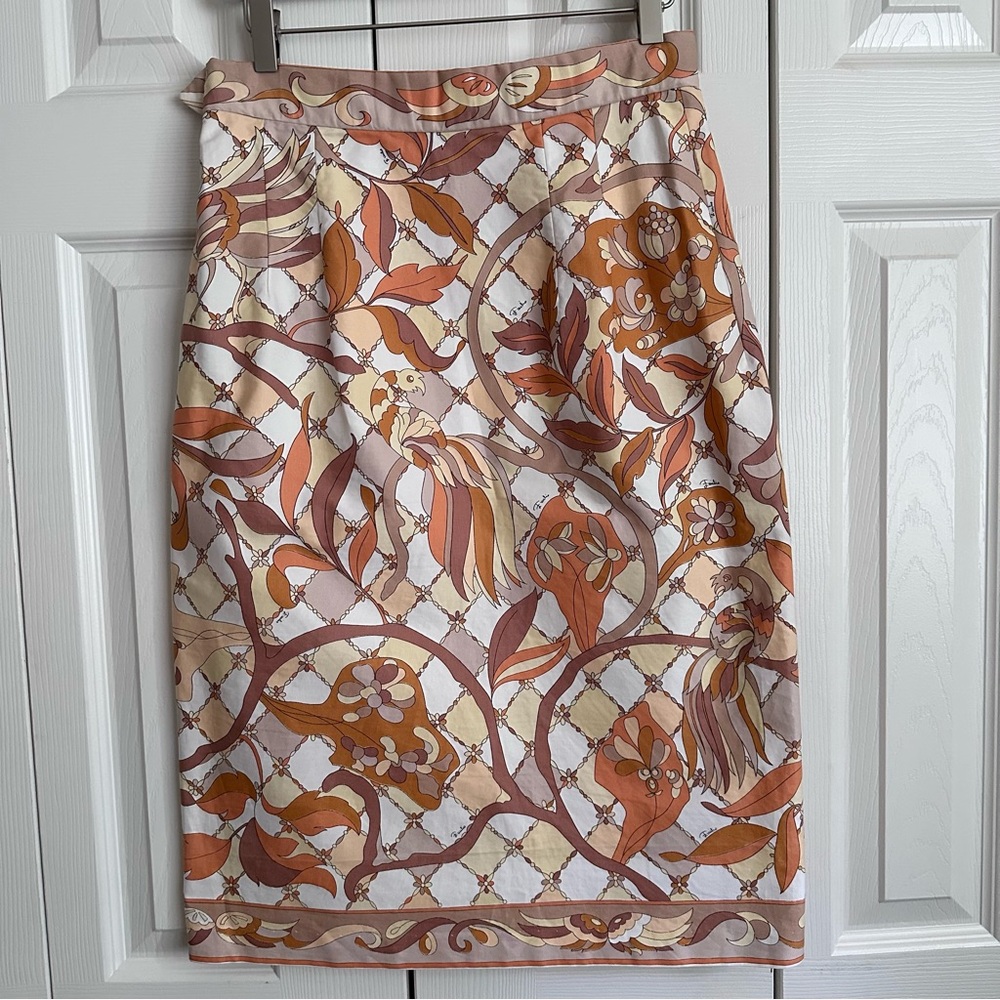 Vintage 60s Emilio Pucci Print Skirt 28" Waist - Picture 4 of 15